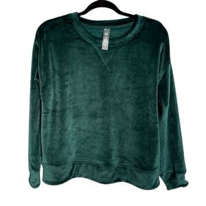 Lou and Grey Plush Dark Green Sweatshirt Women’s Size Small Long Sleeve